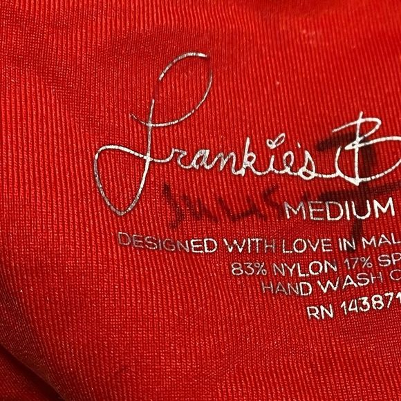 Frankie's Bikinis One Piece Bathing Suit Red - Picture 6 of 7